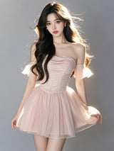 Pink Princess Off-Shoulder Tulle Dress