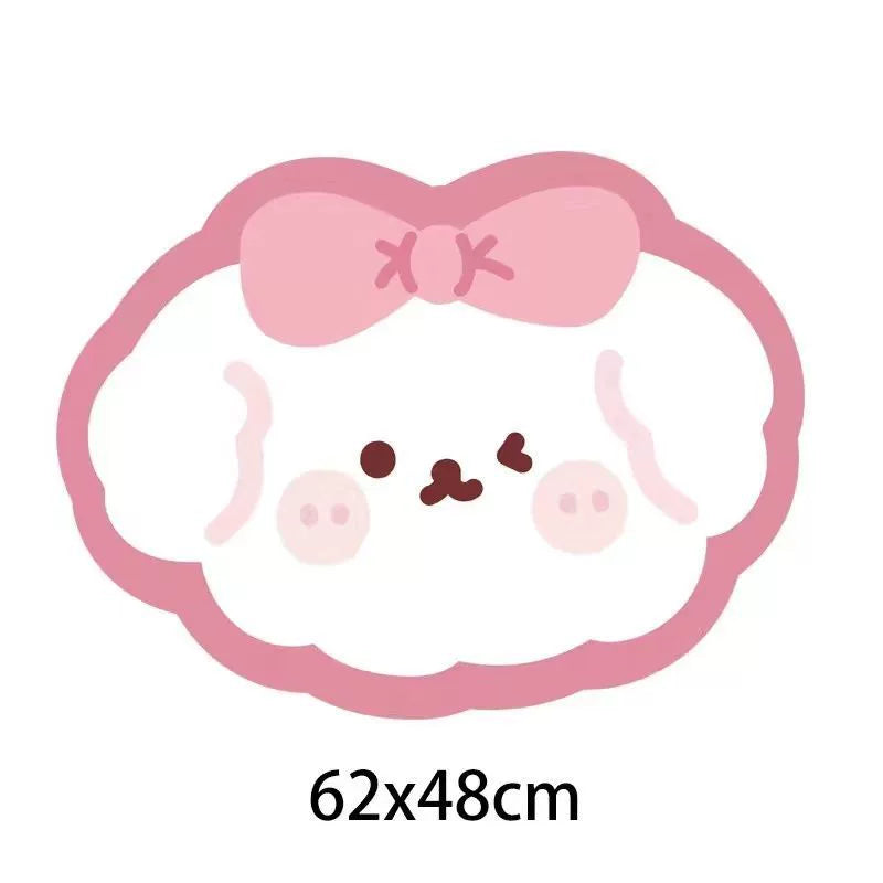 Kawaii Bunny Bear Bedroom Carpet Rug Mat