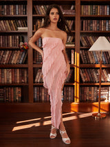 Ethereal Ruffle Cascade Maxi Dress