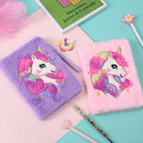 Plush Girly Secret Diary Notebook