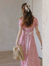Cherry Blush Gingham Dress