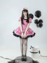 Sweet Black Pink Lolita Dress