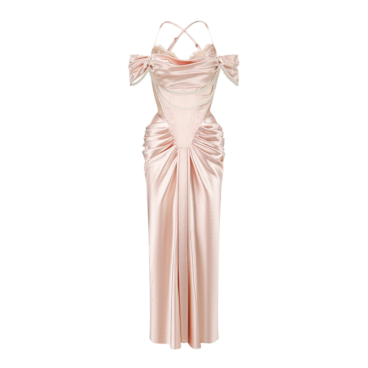 Celestial Satin Corset Dress