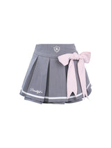 Idol Academy Summer Suit Pink Striped Shirt + Gray Vest + Gray Skirt Three-Piece Set