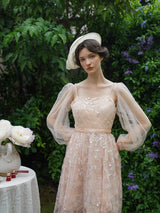 Whispers of Rosé Garden Dress