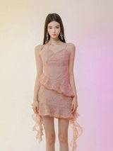 Celestial Lace Cascade Dress