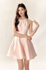 Blush Pink Halter Dress