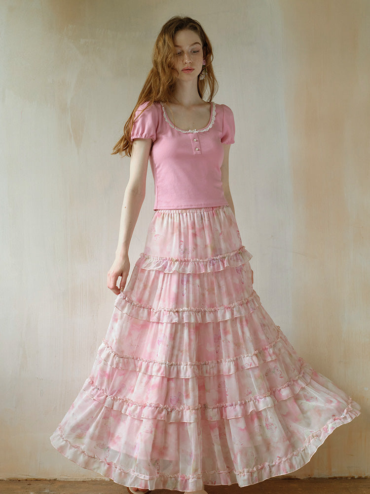 Poem in Petal Layered Skirt