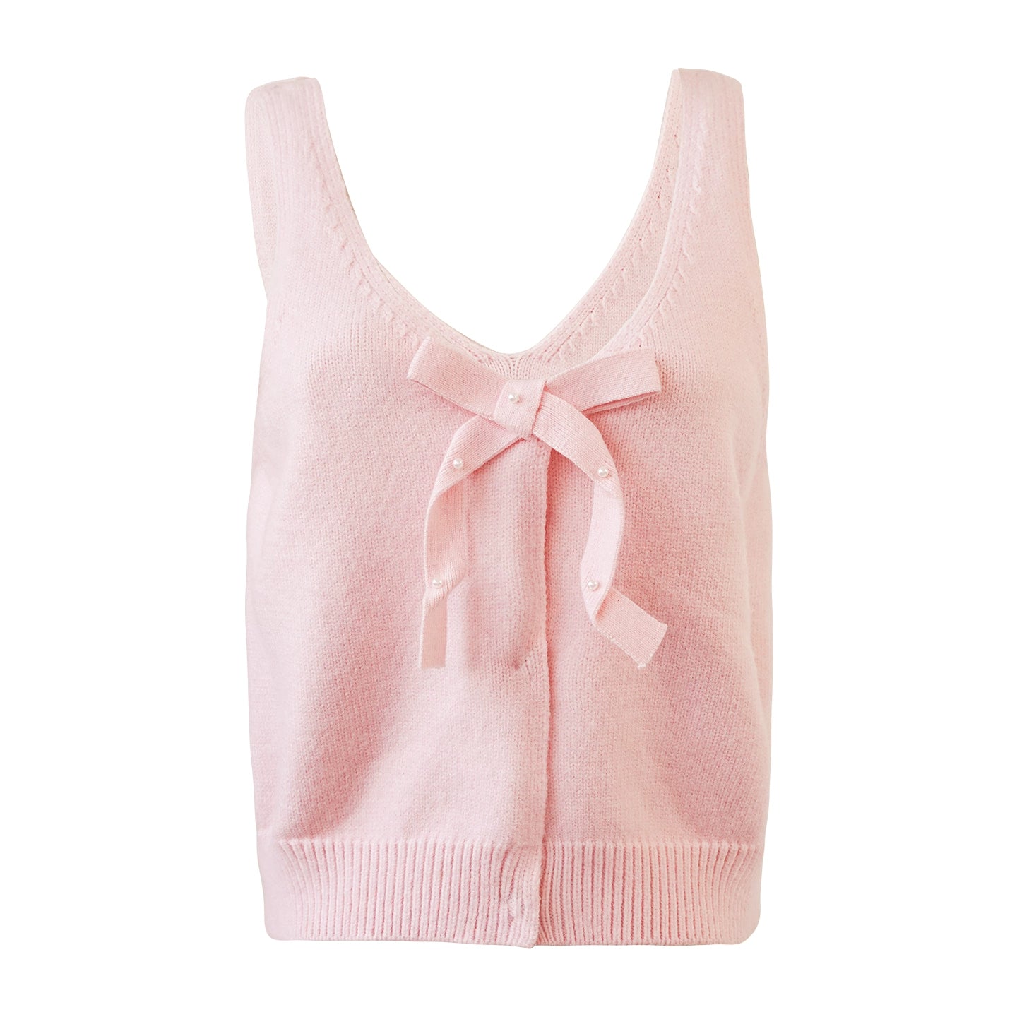Rosy Whispers Knit Vest