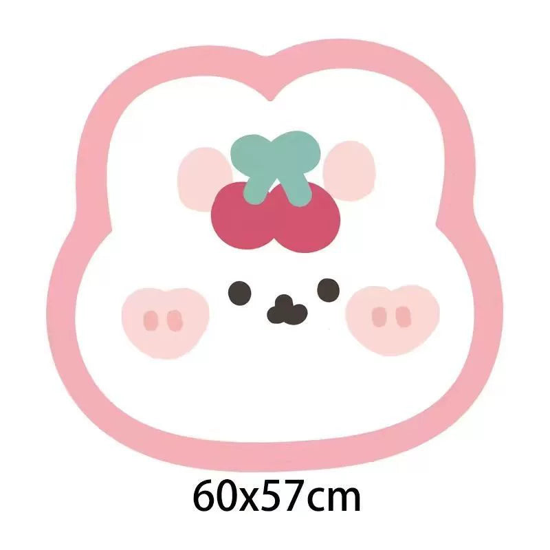 Kawaii Bunny Bear Bedroom Carpet Rug Mat