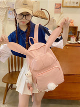 Cute Bunny School Big Backpack Bag