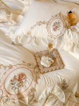 Rosy Manor Lace Bedding Set
