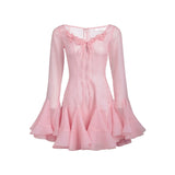Rosy Waltz Long Sleeve Dress