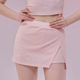 Sweet Pink Sports Style Suspender Skort Set