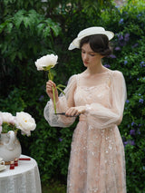 Whispers of Rosé Garden Dress