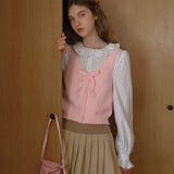 Rosy Whispers Knit Vest