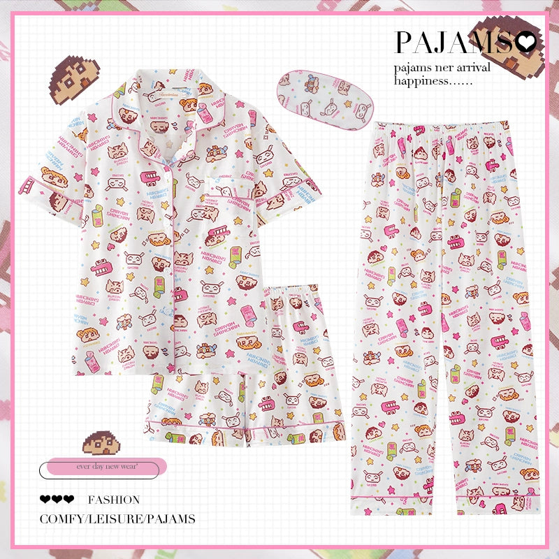 Cute Crayon Cartoon Summer Pajama