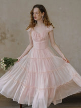 Rosy Whisper Tulle Dress