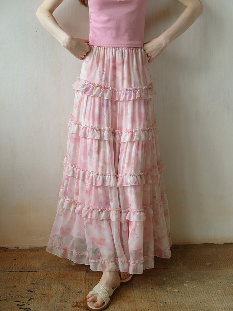 Poem in Petal Layered Skirt