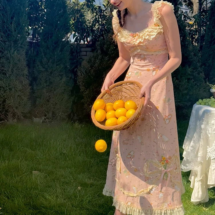 Rose Milk Picnic Dress