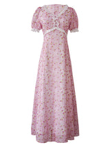 Cherry Blush Gingham Dress