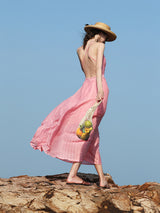 Seaside Serenade Halter Dress