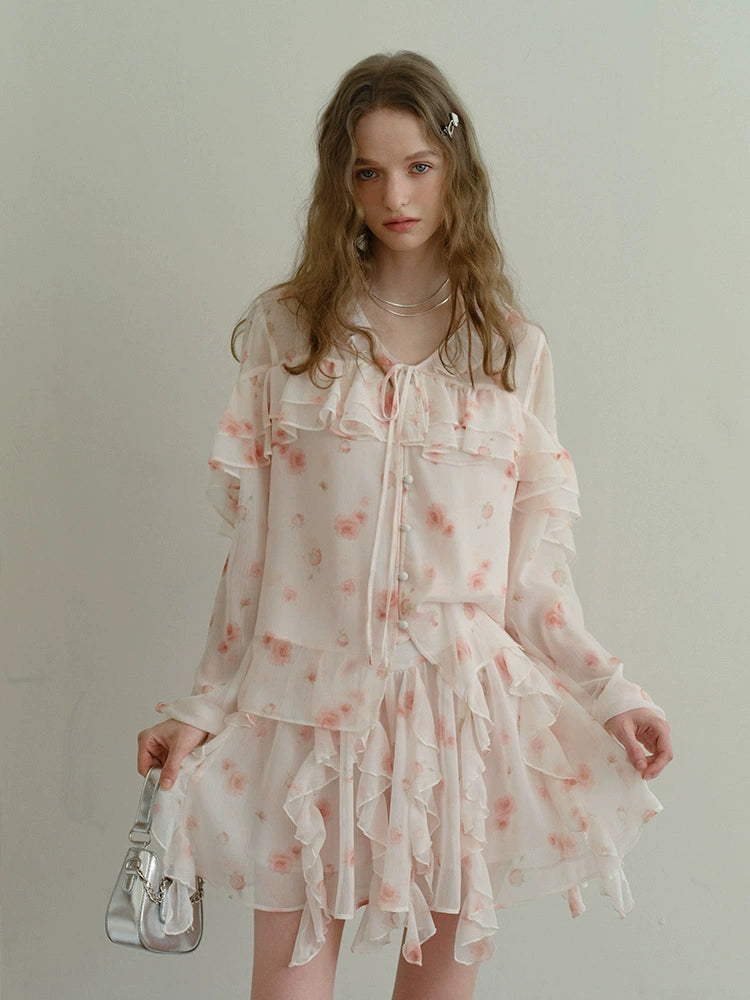 Flutter Rose Ruffle Set