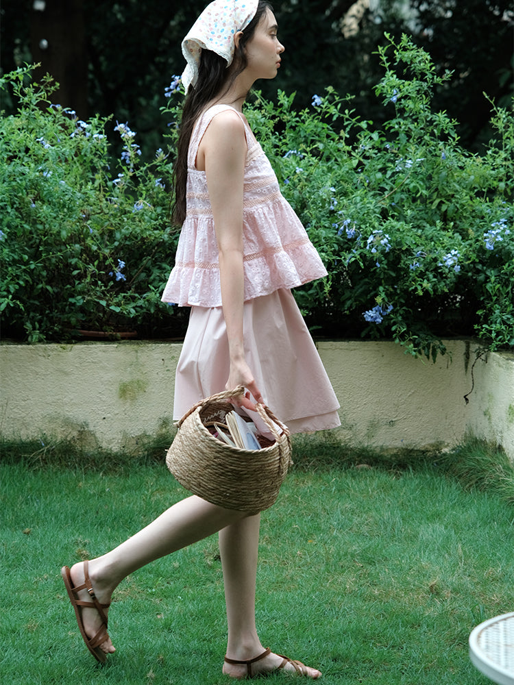 Ethereal Lace Peplum Set