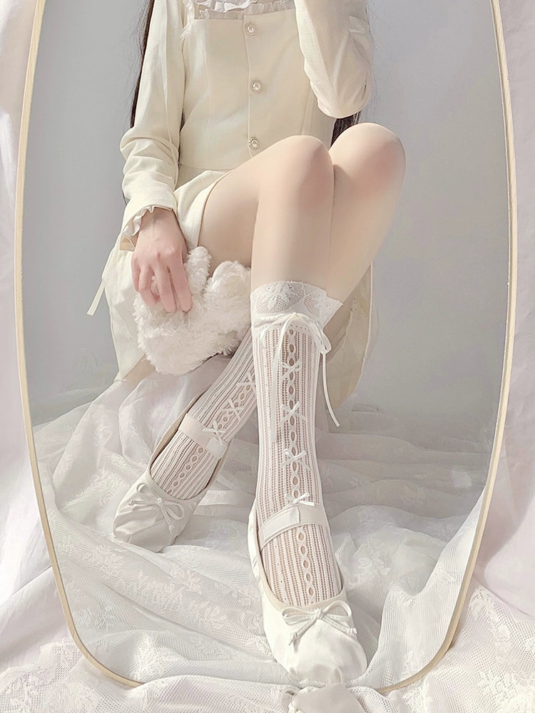 Ballet Charm Lace-Up Stockings