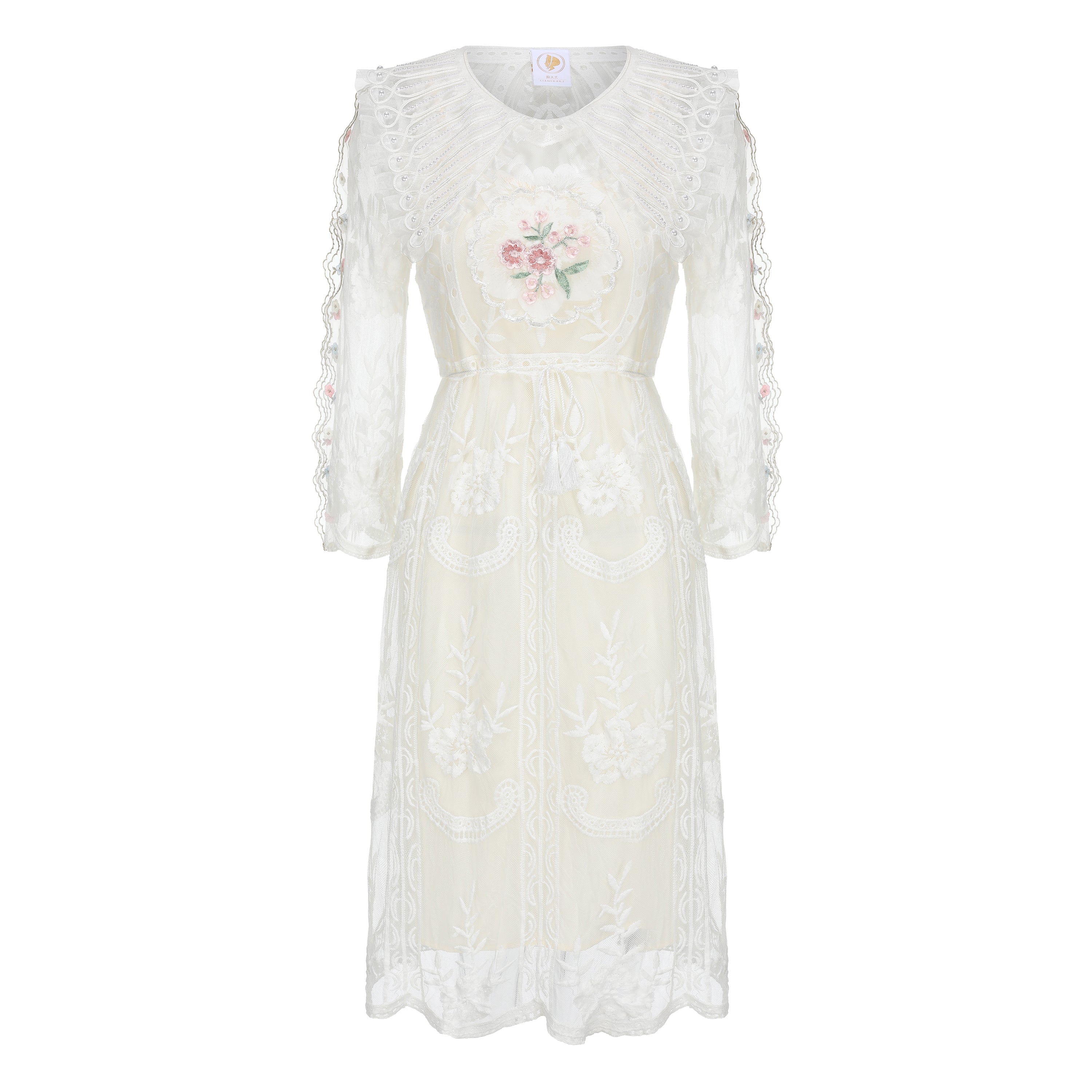 Sonata of White Petals Dress