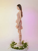 Celestial Lace Cascade Dress