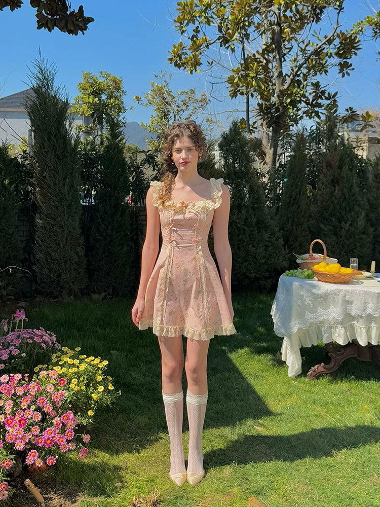 Rose Milk Picnic Dress