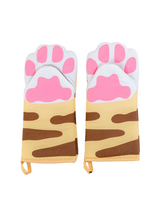 Cute Cat Paw Kitchen Baking Oven Gloves