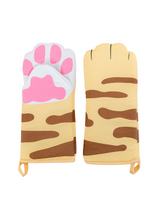 Cute Cat Paw Kitchen Baking Oven Gloves