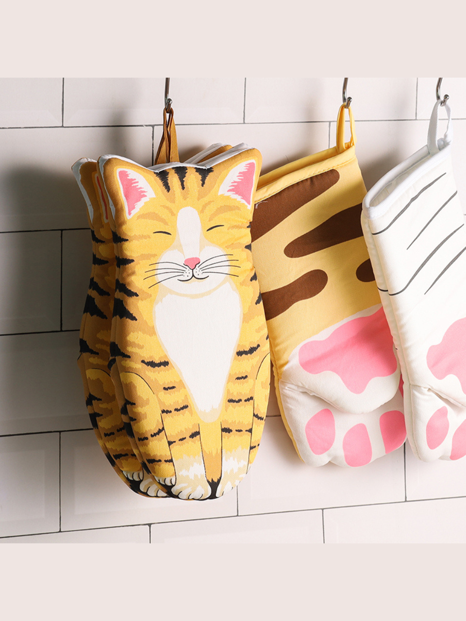 Cute Cat Paw Kitchen Baking Oven Gloves