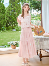 French Romantic Floral Blouse