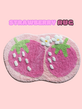 Strawberry Soft Floor Mat Rugs Carpets Decor