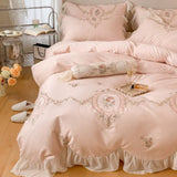 Rosy Manor Lace Bedding Set