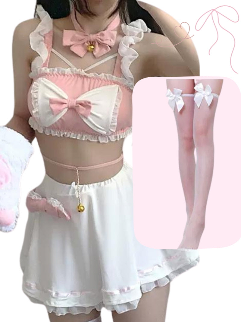 Maid Cosplay Uniform Cat Set