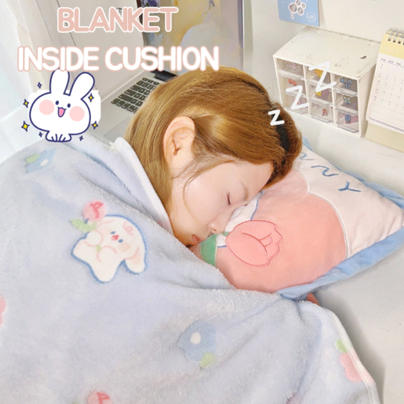 Sweet Nap Bunny Pillow Blanket