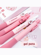 4Pcs 0.5mm Strawberry Soft Grip Gel Pens