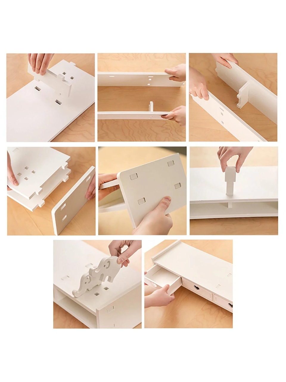 Sweet Pink Heart Desktop Storage Monitor Stand