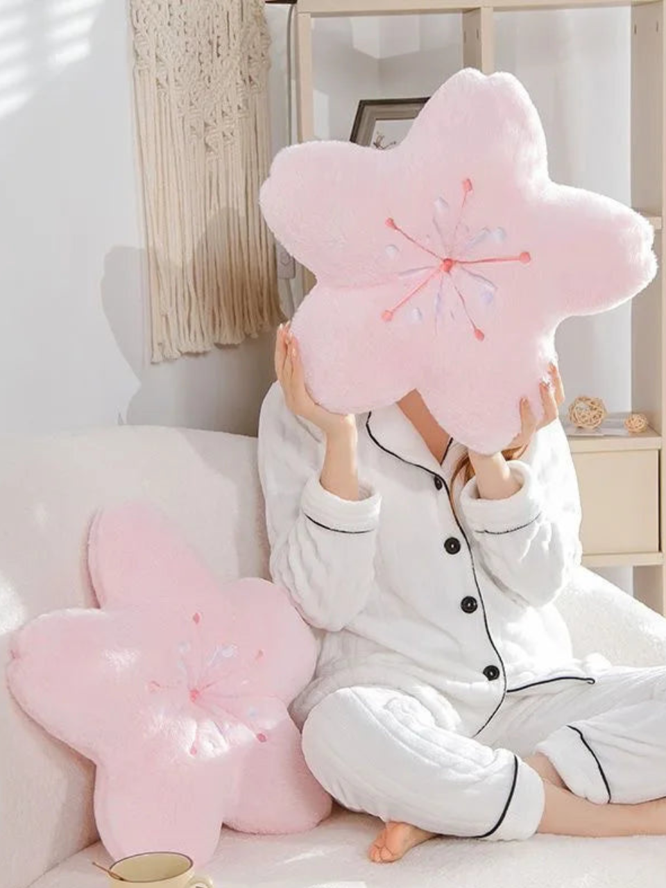 Pink Sakura Soft Plushie Pillow Cushion